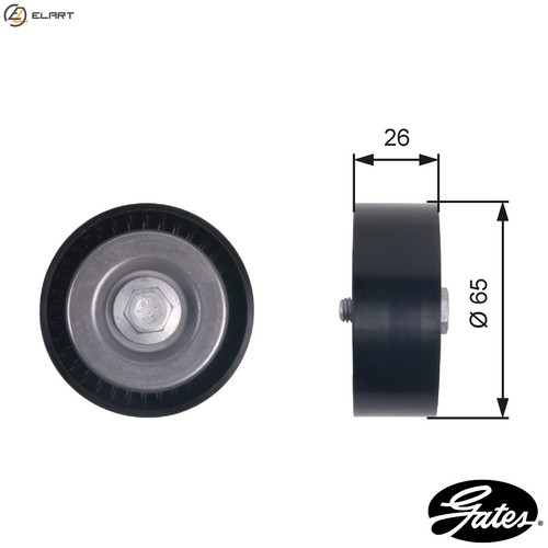 Deflectionguide pulley vribbed - deflectionguide,